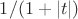$1/(1+|t|)$