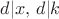$d|x,\,d|k$