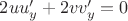 $2uu_y'+2vv_y'=0 $