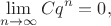 $$\lim\limits_{n\to\infty} Cq^n = 0,$$
