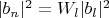 $|b_n|^2=W_l|b_l|^2$