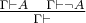 $\frac{\Gamma \vdash A \quad \Gamma \vdash \neg A}{\Gamma \vdash}$