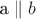 a \parallel b