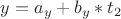 $y=a_y+b_y*t_2$