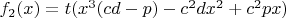 $f_2(x)=t(x^3(cd-p)-c^2dx^2+c^2px)$