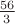 $\frac{56}{3}$