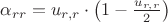 $\alpha_{rr}=u_{r,r}\cdot \left(1-\frac{u_{r,r}}{2}\right)$