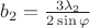 $b_2 = \frac{3\lambda_2}{2\sin\varphi}