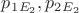 $p_1_{E_2},  p_2_{E_2}