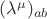 $(\lambda^\mu)_{ab}$