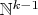 $\mathbb{N}^{k-1}$