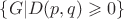 $ \{G| D(p,q)\geqslant0\} $