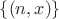 $\{(n,x)\}$