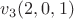 $v_3(2, 0, 1)$