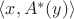 $ \langle x, A^*(y)\rangle$