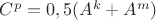 $C^p=0,5(A^k+A^m)$