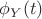 $\phi_Y(t)$ $\phi_Y(t)$