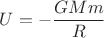$U=-\dfrac{GMm}{R}$