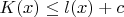 $K(x)\le l(x)+c$