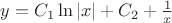 $\[y = {C_1}\ln \left| x \right| + {C_2} + \frac{1}{x}\]$