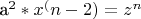 a^2*x^(n-2)=z^n