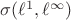 $\sigma(\ell^1,\ell^\infty)$