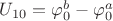 $U_{10} = \varphi_0^b -\varphi_0^a$