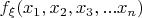 $ f_{\xi} (x_{1},x_{2},x_{3},...x_{n})$