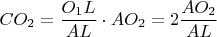 $CO_2=\dfrac{O_1L}{AL} \cdot AO_2=2\dfrac{AO_2}{AL}$