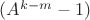 $(A^{k-m}-1)$