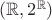 $(\mathbb{R}, 2^{\mathbb{R}})$
