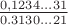 $\frac{0,1234...31}{0.3130...21}$