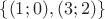 $\{(1;0), (3;2)\}$
