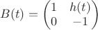 $B(t)= \begin{pmatrix} 1 & h(t) \\ 0 & -1 \end{pmatrix}$