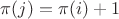 $\pi (j)=\pi (i)+1$
