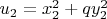 $u_2=x_2^2+q y_2^2$