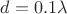 $d=0.1\lambda$