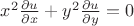 $x^2  \frac{\partial u}{\partial x} + y^2 \frac{\partial u}{\partial y}=0$