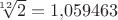$\sqrt[12]{2}=1{,}059463$