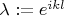 $\lambda : = e^{ikl} $
