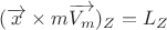$\[{(\overrightarrow x  \times m\overrightarrow {{V_m}} )_Z} = {L_Z}\]$