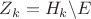 $Z_k = H_k \textbackslash E$