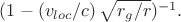 $(1-(v_{loc}/c)\,\sqrt{r_g/r})^{-1}.$