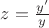 $z=\frac{y'}{y}$