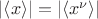 $\left\lvert \left\langle x \right\rangle \right\rvert=\left\lvert \left\langle x^\nu \right\rangle \right\rvert$