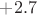 $+2.7$