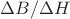 ${\Delta}B/{\Delta}H$