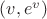 $(v,e^v)$