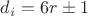 $d_i=6r\pm 1$