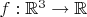 $ f:\mathbb{R}^3\rightarrow \mathbb{R}$